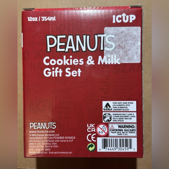 🍪 Peanuts Glass & Cookie Cutter Set, NWT - Picture 3 of 10